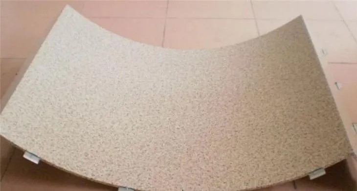 stone color curved honeycomb panels